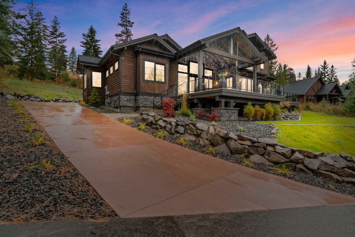 exterior front view of 1221 Conservation luxury home