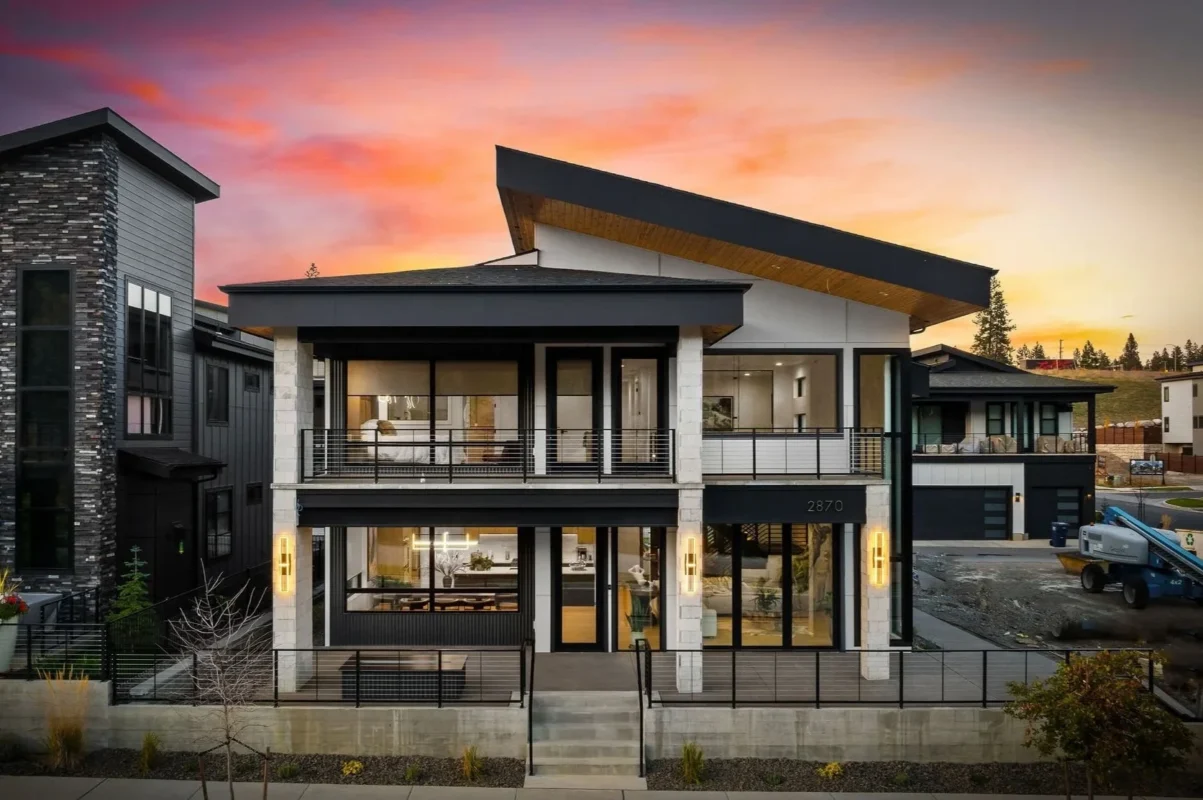exterior front view of 2870 Atlas luxury home