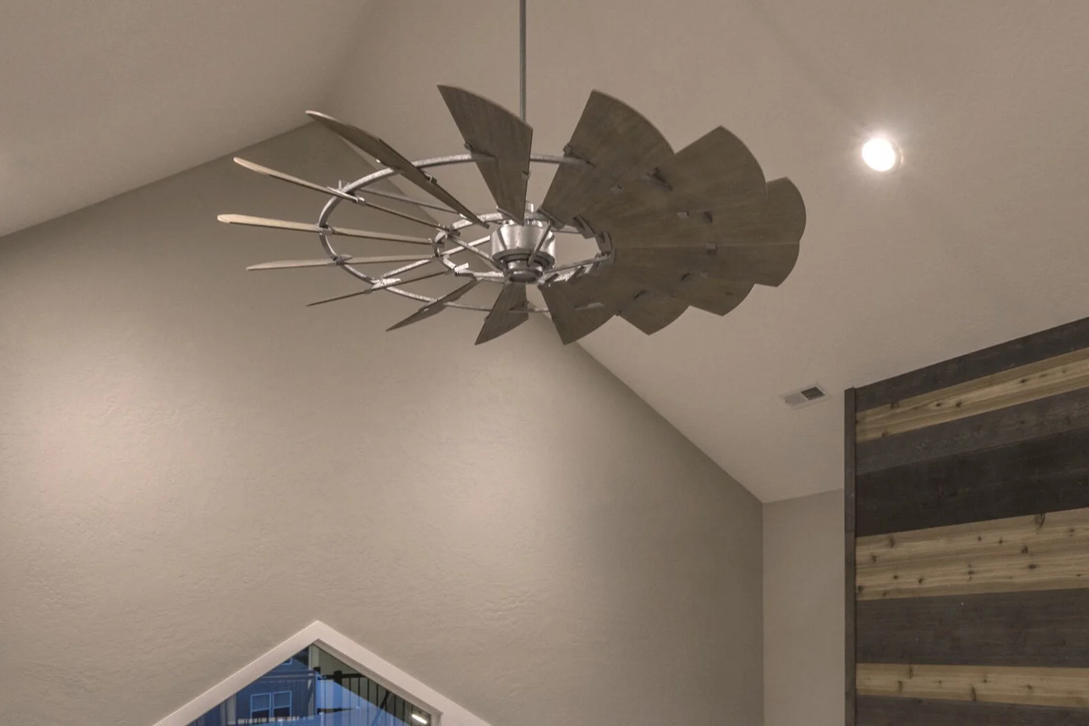 ceiling fan of custom modern luxury home